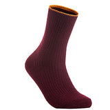 Lian LifeStyle Women's 5 Pairs Cute & Comfortable Wool Crew Socks Size 6-9 HR1612, Color (Beige, Black, Claret, DarkGrey, Wine)