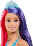Barbie Dreamtopia Princess Doll (11.5-inch) with Extra-Long Two-Tone Fantasy Hair, Hairbrush, Tiaras and Styling Accessories, Gift for 3 to 7 Year Olds