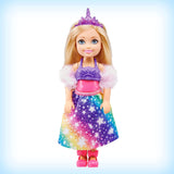 Barbie Dreamtopia Chelsea Doll and Dress-Up Set with 12 Fashion Pieces Themed to Princess, Mermaid, Unicorn and Dragon, Gift for 3 to 7 Year Olds