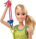 Barbie Olympic Games Tokyo 2020 Sport Climber Doll with Uniform, Tokyo 2020 Jacket, Medal, Harness, Weight and Climbing Clips for Ages 3 and Up, Multicolor