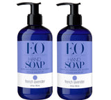 EO Liquid Hand Soap, French Lavender, Plant-Based Gentle Cleanser with Pure Essential Oils, 12 Ounce (Pack of 2)