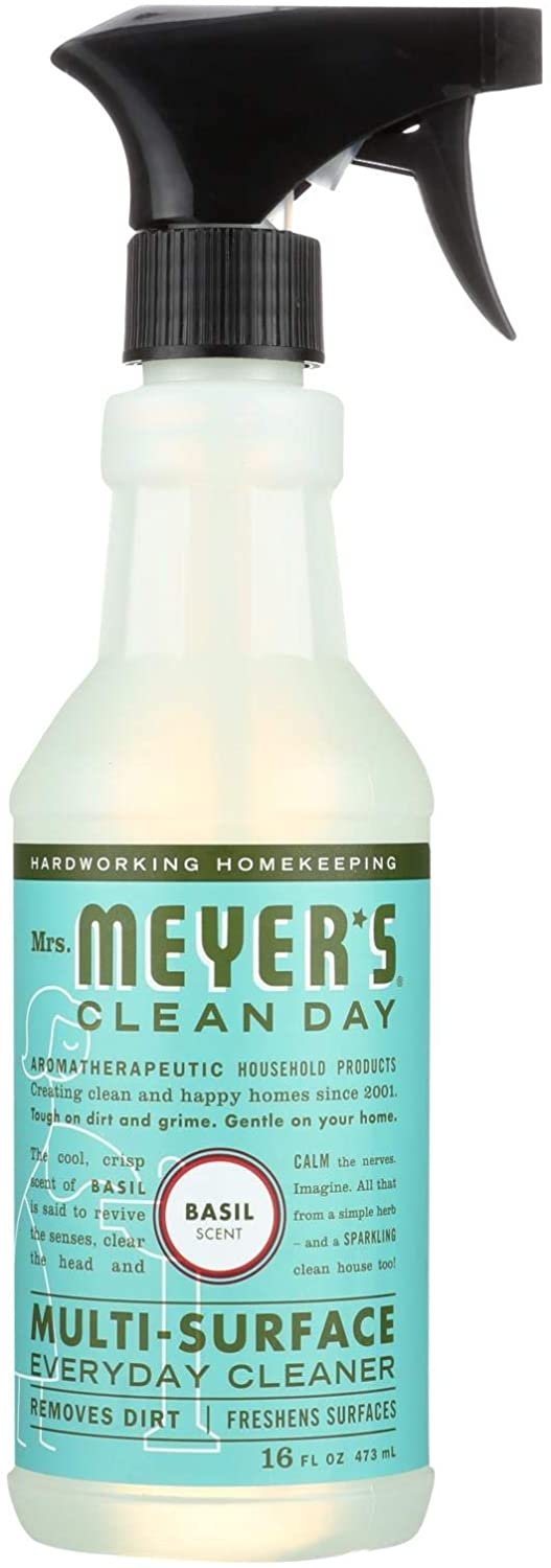 Mrs Meyers Clean Day Multi-Surface Everyday Cleaner, Basil 16 oz (Pack of 4)