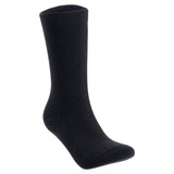 Lian LifeStyle Men's 1 Pair Breathable Ultralight Wool Blend Crew Socks for All Season. High Performance & Extra Comfortable L1802 Size 6-9 Black