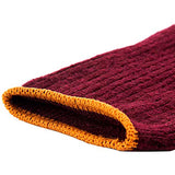 Lian LifeStyle Women's 2 Pairs Cute & Comfortable Wool Crew Socks Size 6-9 HR1612, Color (Claret, Wine)