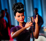 Barbie Inspiring Women Series Ella Fitzgerald Collectible Doll, 12-in, Wearing Purple Gown, with Microphone, Doll Stand and Certificate of Authenticity