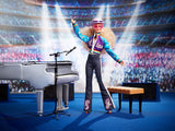 Elton John Barbie Collector Doll (12-inch, Curly Blonde Hair) in Bomber Jacket and Flared Denim, with Doll Stand and Certificate of Authenticity