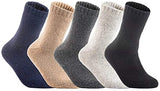 Lian LifeStyle Men's 6 Pairs Great Activewear Wool Crew Socks LK1603 Size 6-9