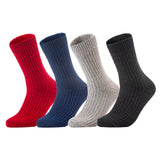 AATMart Big Girl's Women's 4 Pairs Wool Blend Crew Socks, Outstanding Quality Ideal for the Cold Winter Weather FS03 Size 6-9  (Random Color)