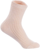Lian LifeStyle Men's 3 Pairs Knitted Wool Blend Crew Socks LK08 Size Size 6-9 (Beige)