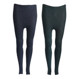 Lian LifeStyle Ultra Comfy Spandex Leggings for Women 2 Pair's | Teen & Juniors leggings - Breathable & Lightweight | Stretchy & Cool Active Wear: Workout Tights, Yoga Pants, Running Leggings | Perfect as Daily Basics, Color (Navy,Green)