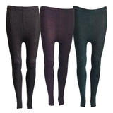 Lian LifeStyle Ultra Comfy Spandex Leggings for Women 3 Pair's | Teen & Juniors leggings - Breathable & Lightweight | Stretchy & Cool Active Wear: Workout Tights, Yoga Pants, Running Leggings | Perfect as Daily Basics, Color (Coffee,Purple,Green)