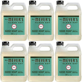 Hydrating Hand Soap Refill in Refreshing Basil Scent for any Soap Dispenser for Bathroom & Kitchen Essential Oils for Hand Wash Cruelty Free, 33 Fl OZ Per Bottle, 6 Bottles