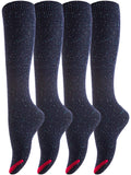 Lovely Annie Women's 4 Pairs Cute Cozy Knee High Cotton Socks HR158212 Size 6-9