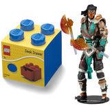 Desk Drawer 4 knobs Stackable Storage Box Blue+ Toys Mortal Kombat Sub Zero Bloody Frozen Over Skin 7” Action Figure, Pack of 2
