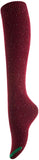 Lovely Annie Women's 1 Pair Fashion Knee High Cotton Boot Socks 6-9(Wine)