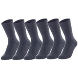 Lian LifeStyle Women's 6 Pairs Perfect Fit Wool Crew Socks Size 6-9 WD Plain