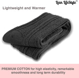 Lian LifeStyle Women's 1 Pair Adorable Knee High Cotton Socks JMYP1025 Size 6-9