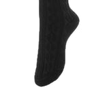 Lovely Annie Women's 5 Pairs Incredible Durable Super Soft Unique Over Knee High Thigh High Cotton Socks Size 6-9 A1024(Black)