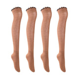 Lovely Annie Women's 4 Pairs Incredible Thigh High Cotton Boot Socks. Durable And Super Soft, Unique Ladies Socks L1856 Size 5-11 4P4C-Assorted