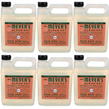 Moisturizing Hand Soap Refill for any Soap Dispenser for Bathroom & Kitchen - Liquid Soap w/ Essential Oils for Hand Wash - Cruelty Free Eco Friendly Products- Geranium Scent in 33 Fl OZ Per Pack, Pack of 6
