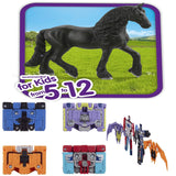 Horse Club Animal Figurine Horse Toys for Girls and Boys + Transformers Micromaster WFC-GS10 1.5-inch Soundwave Spy Patrol (3rd Unit 4-Pack), Pack of 2